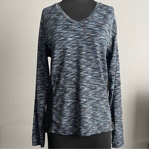 Game Time Blue and Gray Long Sleeve Top